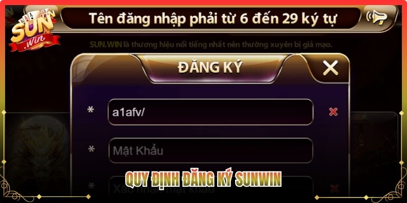 Quy định đăng ký Sunwin 
