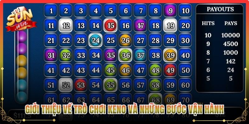 Giới thiệu chung về trò chơi keno và những bước vận hành
